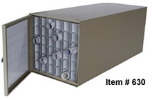 36 compartments for rolled files.