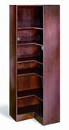 1100 NY Series - Inside Corner Quality Bookcases (24" W x 11-3/4"D), Shelves are adjustable. 