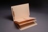 11 Pt. Manila Folders, Full Cut End Tab, Letter Size, 1/2 Pocket Inside Front, 2 Dividers Installed (Box of 25)