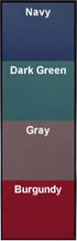 Color options: navy, dark green, gray and burgundy.