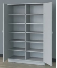 Wooden Locking Storage Cabinet.