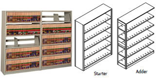 4-Post™ Shelving For X-Ray Size Folders.