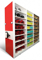 Athletic facility storage solutions.