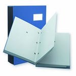 Top quality cloth covered book with thick blotter pages protect pending items.