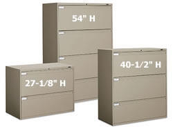 2-drawer, 3-drawer and 4-drawer models.