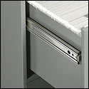 High drawer sides eliminate additional need for costly hanging file frames.