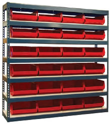 24 bins storage shelving units.