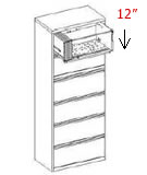 6-High 12" Receding Door Rollout Shelves Elite Cabinets.