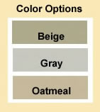 Available color in Beige, Gray and Oatmeal.