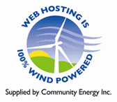 Web Hosting is 100% Wind Powered.