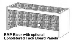 RMP Riser with Optional Upholstgered Tack Board Panels.