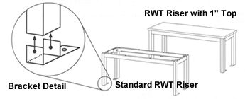 Standard RWT Riser and Riser with 1" top.