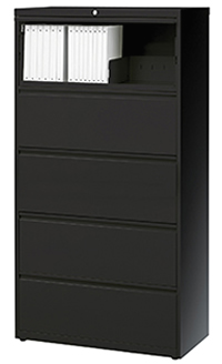 5-Drawer Lateral - Black Paint.