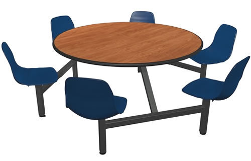 Fixed frames with attached swivel chairheads.
