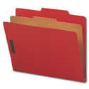 Bright Red Classification Folders.