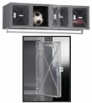 See thru wall mounted lockers.