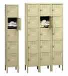 Assembled Five-Tier Lockers With Legs.