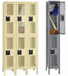 Ventilated Double-Tier Locker With Legs.