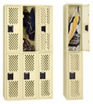 Ventilated Double-Tier Locker Without Legs.