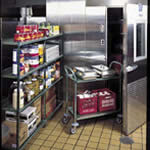 Logic Systems Shelving is the logical choice for providing a sanitary and rust-free environment.