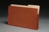 Economy 1/2 Cut Top Tab Legal Size Redrope Expansion File Pocket, Paper Gussets.
