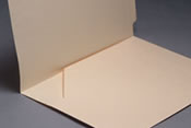 End tab pocket folders - Full Diagonal Pocket, Inside Front.