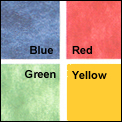 Color options: blue, red, green and yellow.