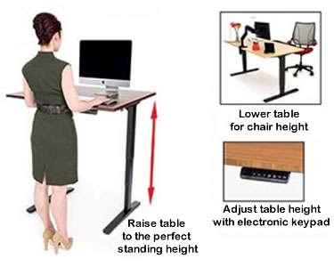 Adjustable Height Table.