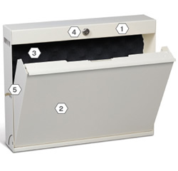 Laptop locker with durable construction.