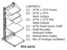 Complete preconfigured technical unit for IT room - 24"w x 24"d x 72"h.