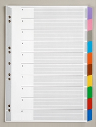 A4 Blank Colored Index Tabs.