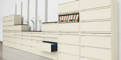Lateral cabinets for letter or legal-size end-tab folders, binders, DVD, CD, drawer filing and more.