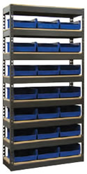 21 bins storage shelving units.