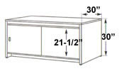 30" High x 30" Deep Base Cabinet Tables (BC Series)