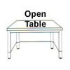 36" Deep Open Tables (CTA Series) - Adjust in height from 28" to 36.