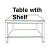 30" Deep Tables with Shelf (CTA Series - Adjust in height from 28" to 36").