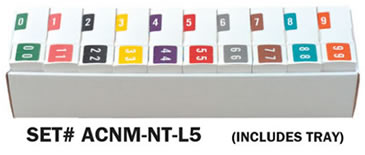 Complete numeric labels box set.