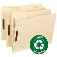 Top-tab manila fastener file folders with reinforced tab.