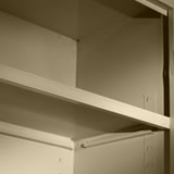 Industrial box formed shelves.